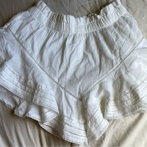 Aerie Rock N Ruffle Skort NWT White
